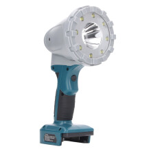Lanterna de trabalho LED sem fio com porta USB, design flexível, recarregável, cabeça giratória de 90 graus, foco super brilhante, função de