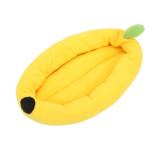 Small Animal Hammock Banana Style Plush Nest House for Hamster Guinea Pig Featuring Semi Closed Cave Structure and Machine Washable Fabric