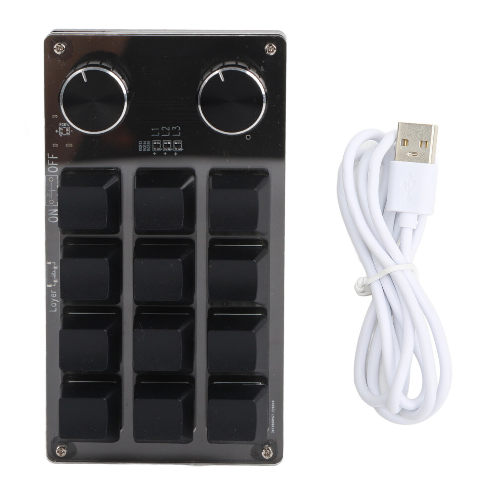 Programmable Macro Mechanical Keyboard With Rotary Knobs And Multi Key Mapping, Custom Keypad For Shortcut Commands And Script Execution, Plug And 9180479386841
