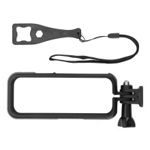 Blaosc Cosanta Rochtana Éasca le haghaidh Insta360One X3, Fráma Cosanta Frith-Thitime le Poll Scriú 1/4 orlach Feidhmiúlacht Leathnaithe