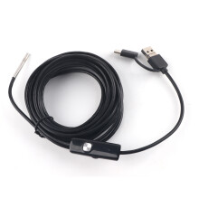 Waterdichte endoscoop voor pijpinspectie, high-definition camera met scherpstelbereik van 4-10 cm, verstelbare LED-verlichting, USB Type-C,