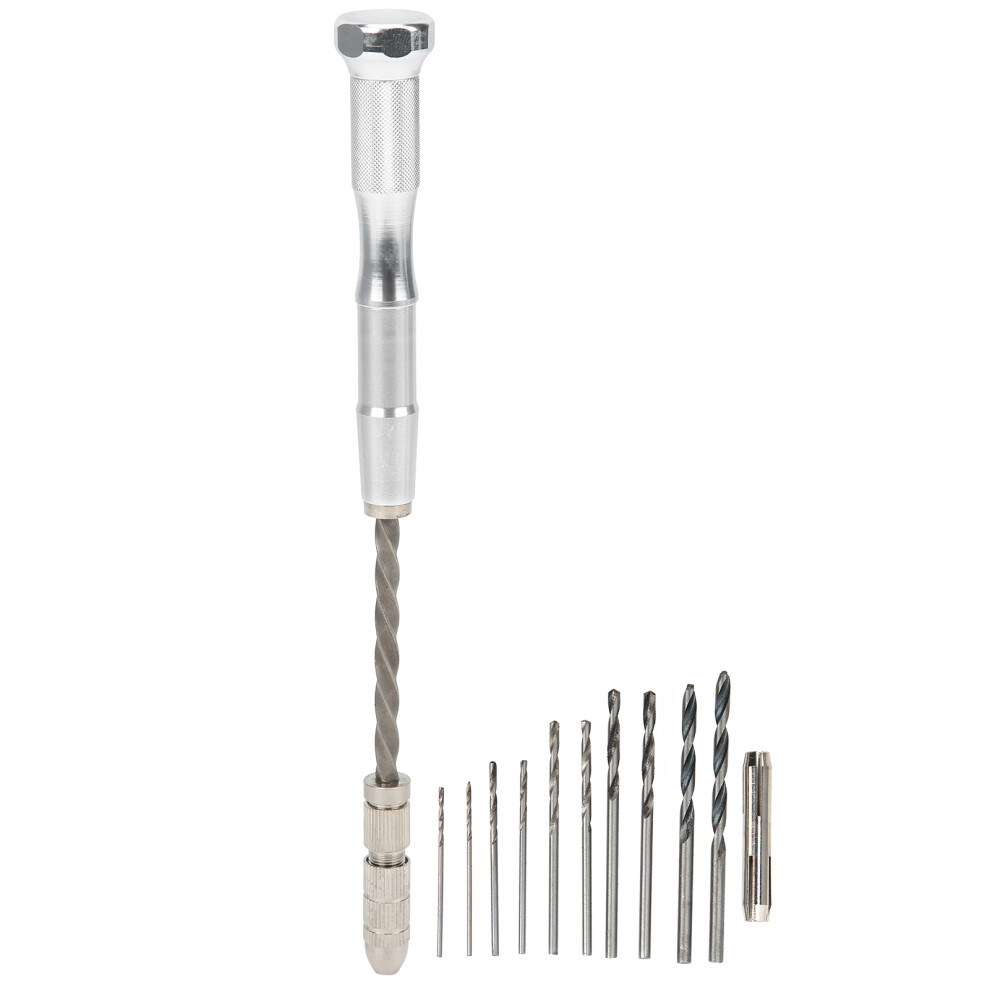 Semi Automatic Spiral Hand Drill With Micro Twist Drill Bits, Widely Used Precision Pin Vise Industrial Grade Durability Hand Drill Set 9014198312341