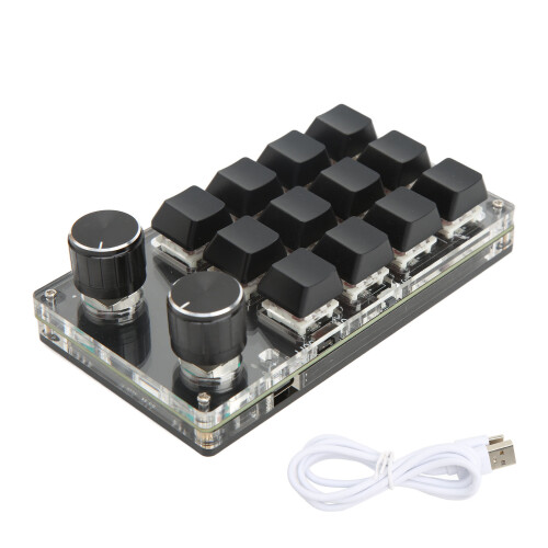 Multifunction D I Y Programmable Keypad With Tactile Switches12Key Macro Mechanical Keyboard Compatible Across Operating Systems Wide Application