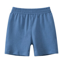 AWZXDE Toddler Boys Solid Color Casual Shorts For Boys Comfortable Elastic Waist 5 Inch Inseam Shorts For Summer Play Navy,4-5 Years