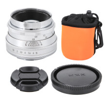 Obiettivo a fuoco manuale per fotocamere mirrorless con rivestimento multistrato MC, struttura interamente in metallo, obiettivo a focale fissa con