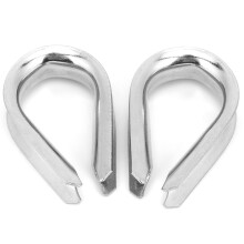 Marine Grade Wire Rope Thimble Great Strength Corrosion Resistance Precision Cast Stainless Steel Thimbles Heavy Duty Cable Eyes Rigging Kit