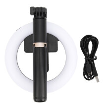 Asta per selfie luminosa con treppiede e telecomando Bluetooth, design estensibile, modalità di temperatura colore regolabili, resistente, in