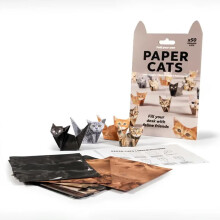 DIY Paper Cats – 50 Sheets Origami Paper for Cute Cat Figures, Craft Activity for Adults & Kids, Desk Decor & Gift (Compatible with Cat Lovers)