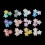 Acrylic star bead gradient color with gold sparkles 10mm 6