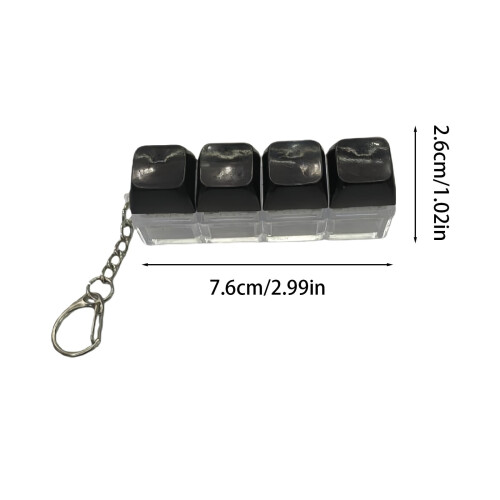 Μηχανικό πληκτρολόγιο LED με μπρελόκ Fidget Toy4-Key 2