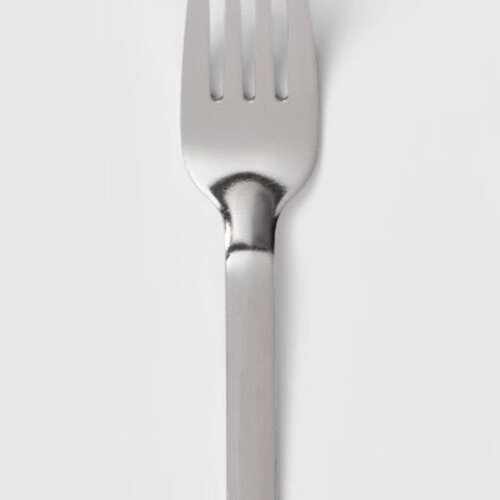 Squared Straight Fork - Stainless Steel Silverware, Reusable Flatware, Dishwasher-Safe, 7.87" 2