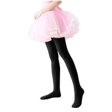 Toddler Girls Tights Dance Ballet Footed Leggings Soft Stockings for Kids Students Black 11-14 Years