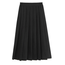 Girls Uniform Skirt Elastic Waist Classic Pleated Skirt Black 17-18 Years