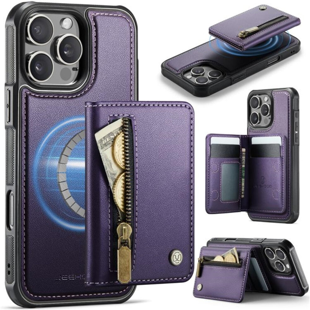Iphone 16 Pro Max Magsafe Case: Pu Leather Wallet With Rfid 941196013637