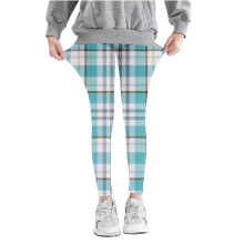 Infant Kids Toddler Girls Lattice Printed Pants High Waist Stretchy Soft Tights Kids Summer Leggings For School Wearing Blue