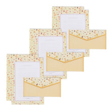 Vintage Flower Stationery Paper and Envelopes Set 10 Sheets