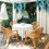 Cortinas externas degradê com efeito pena verde, 137 x 274 cm (54 x 108 polegadas), estampa degradê de penas. 4