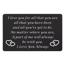 Engraved Metal Greeting Card Postcard Business Card Wallet Clip Card Holiday Greeting Cards