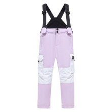 Kids Snow Ski Bib Pants Winter Waterproof Warm Insulated Snowboard Pants for Boys Girls Purple 8-10 Years