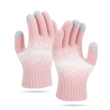 Unisex strikkede varme femfingershandsker med touchskærm