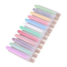 12Pcs Dust Twistable Chalk with Chalk Holder, Washable Sidewalk Chalk for Whiteboard Chalkboard Drawing Writing