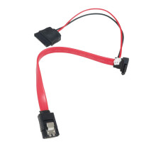 2Pin Female to SATA Power 90 Degree Data Cable for Computer PC Mini Chassiss Host Case ITX Motherboard SSD HDD Hard Disk