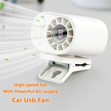 Auto-Clip-Ventilator mit LED-Anzeige, 360-Drehung, 100 Geschwindigkeitsstufen