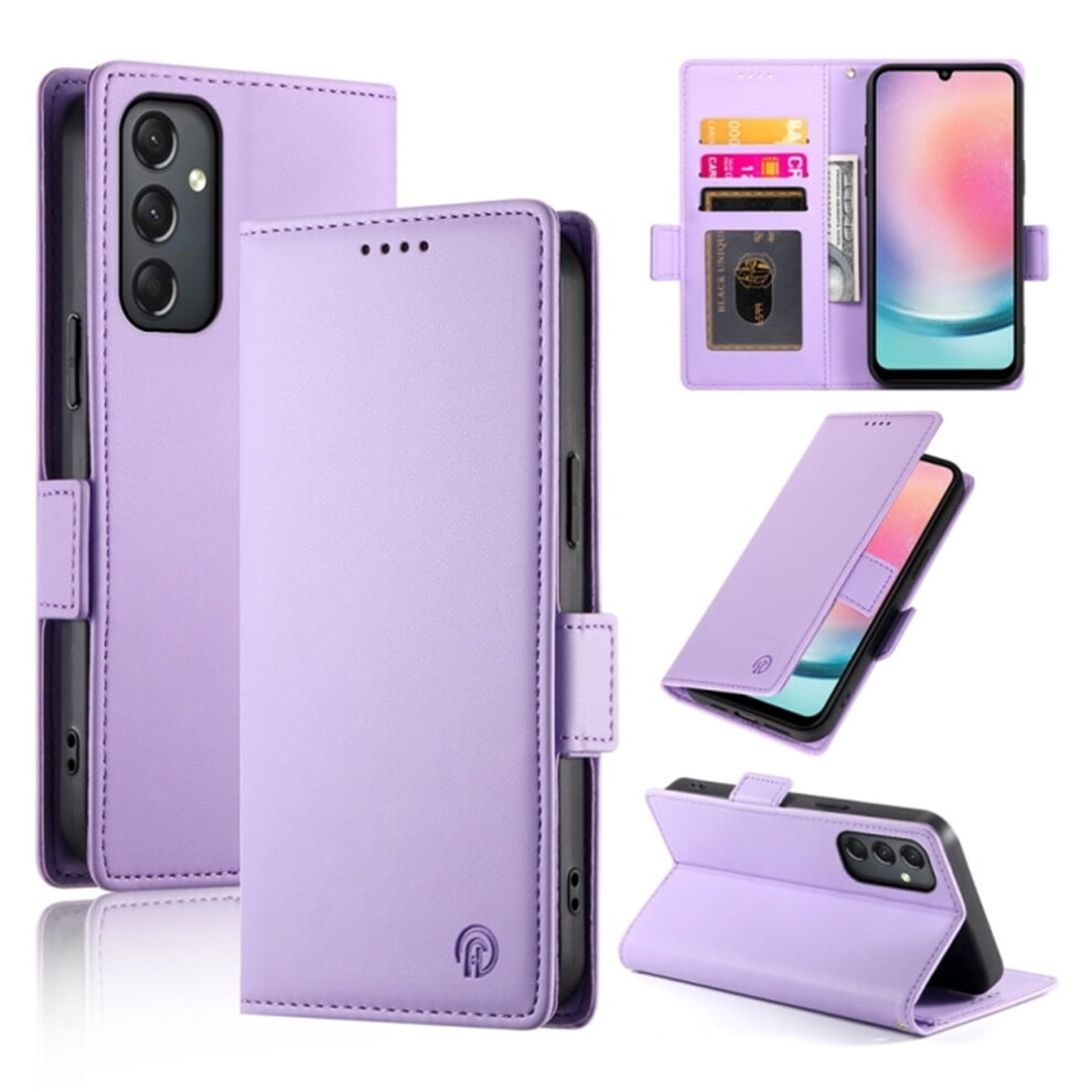 Samsung Galaxy A24 4G Wallet Case Â Pu Leather Flip Cover With Magnetic Closure & Card Holder, Purple 9558633046618