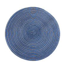 Washable Woven Placemats Set for 4, Easy-Clean, Round & Clear Table Mats, Compatible with Dining Tables