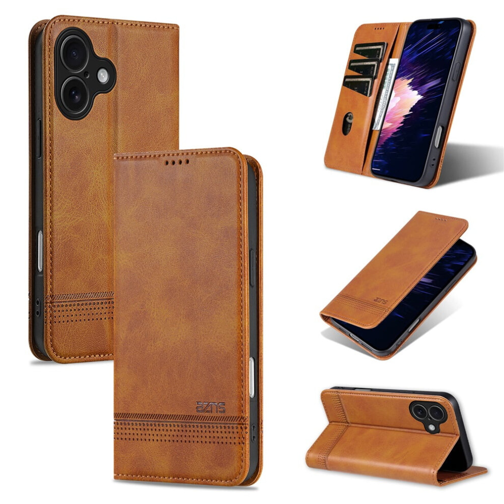 Pu Leather Wallet Case For Iphone 17 With Tpu Bumper And 9418476997594
