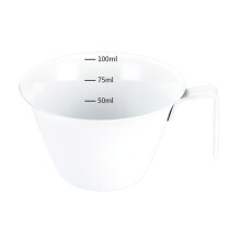 1 ks nerezová šálka na espresso, odmerka s dvojitým výlevom a stupnicou, 3,4 oz/100 ml, rukoväť, kompatibilná s domácnosťou a kaviarňou