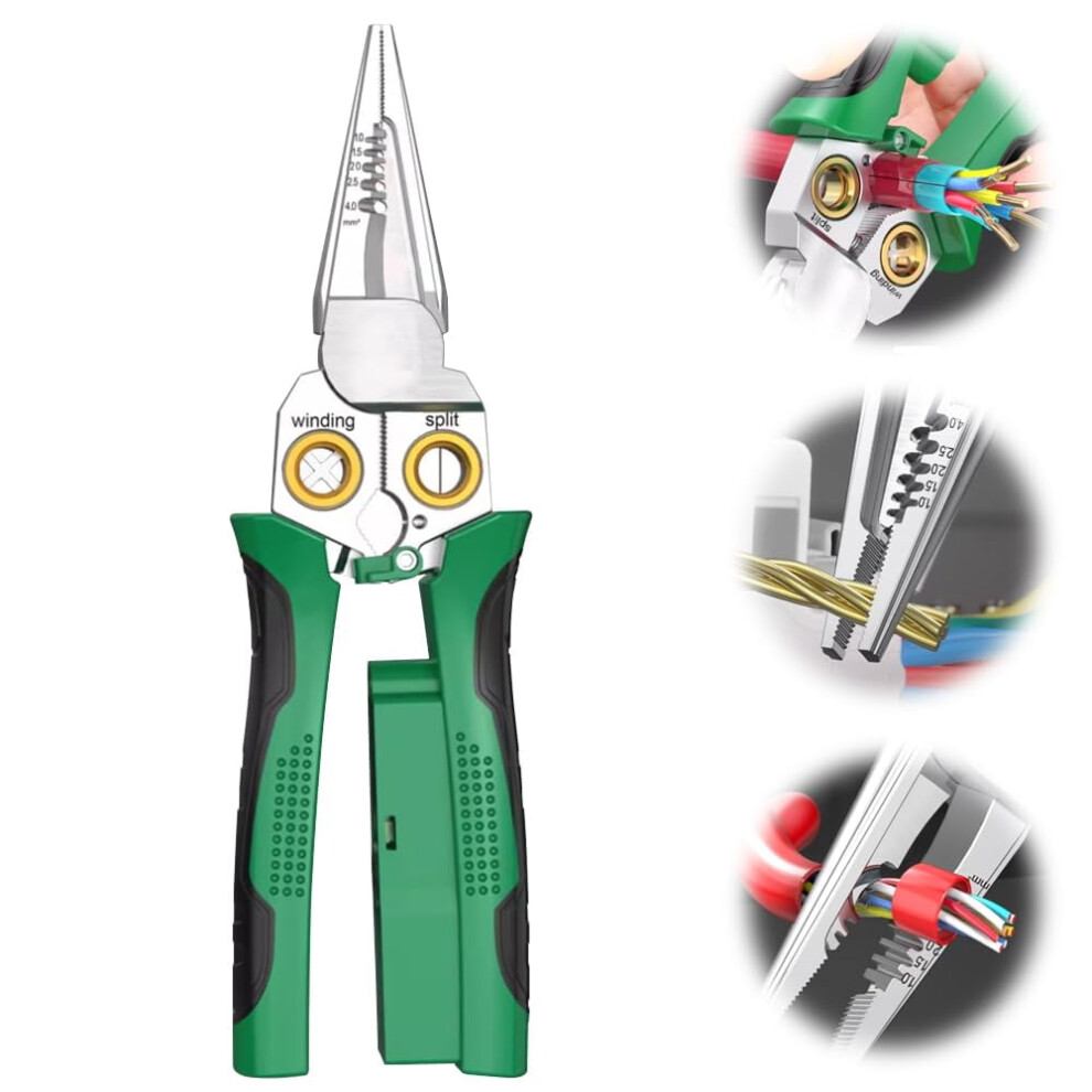 8-In-1 Wire Stripper With Voltage Detection And Ergonomic 941196016065