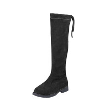 Meresysid Infant Toddler Girls Shoes Fall and Winter New Mid Size Children's High Top Girls' Princess Over Knee Long Boots Cotton Boots Black 5 Years