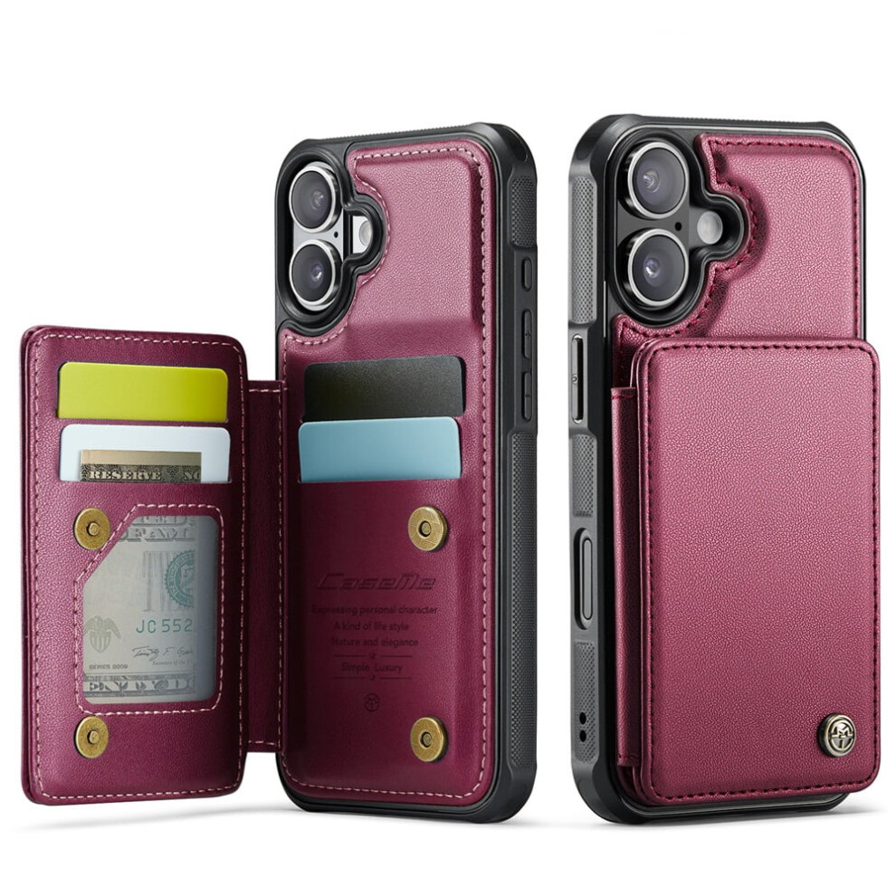 Caseme Leather Wallet Case For Iphone 17 Â Wine Rfid Red 941196014856