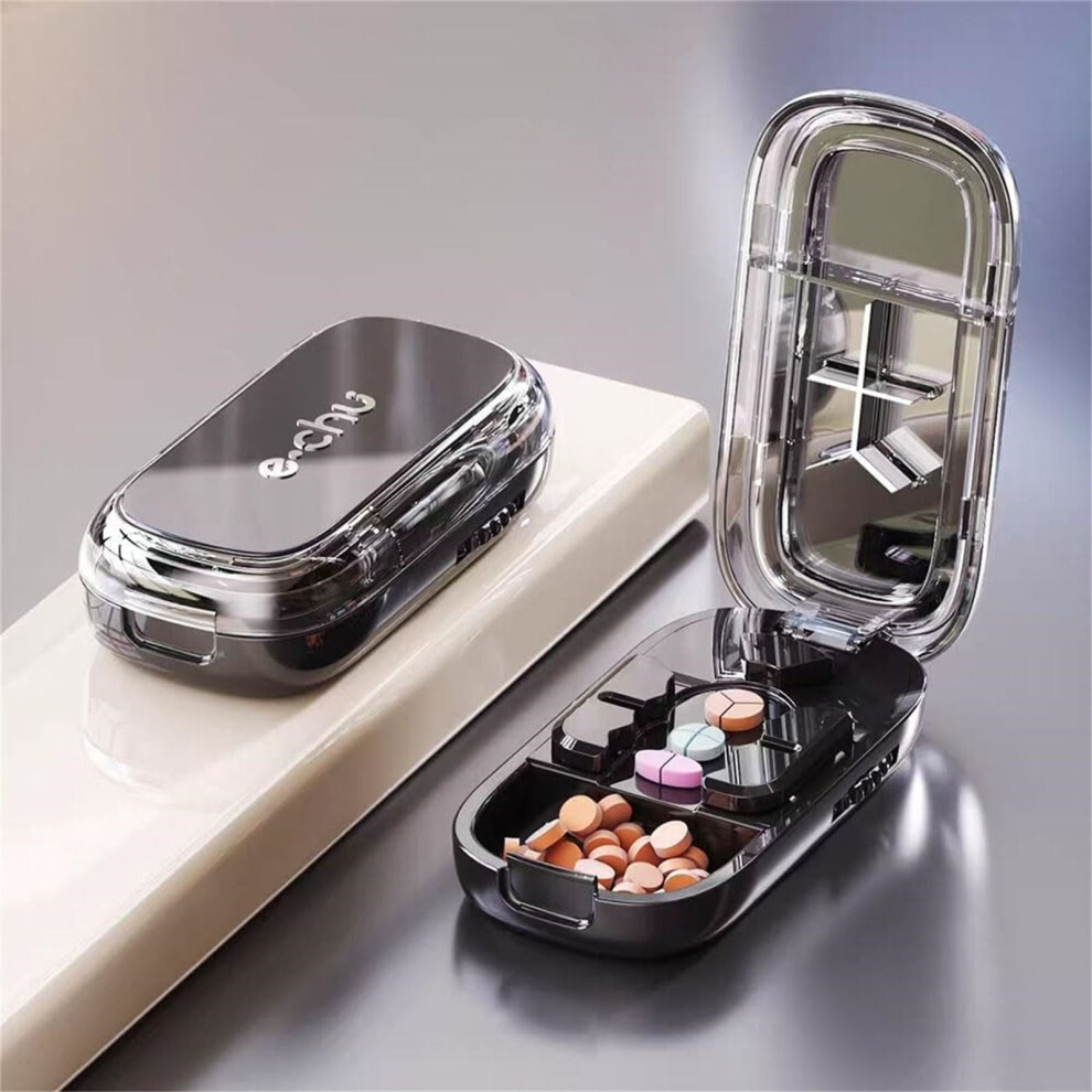 Portable pill cutter stainless steel adjustable halves