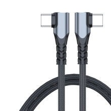 Mobiltelefon90-graders snabbladdning100W snabbladdning USB C till USB C-kabeltråd Rättvinklad dataladdningskabel