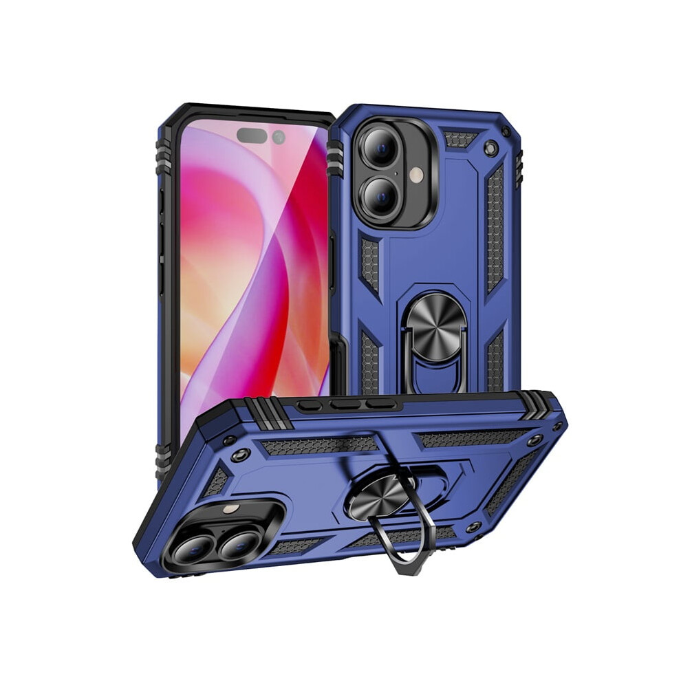 Military Grade Shockproof Case With Kickstand For Compatible With Iphone 16 Plus (6.7"), Blue 9193271840817