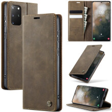 CaseMe Calf Leather Wallet Case for compatible with Samsung Galaxy S20 Plus 6.7" – RFID Blocking, Magnetic Closure, Card/Cash Slots, Kickstand,