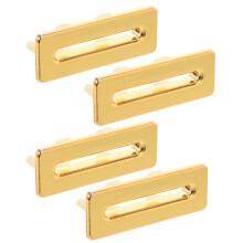 4PCS Sink Trim Overflow Covers Sink Overflow Rings Replacement Bathroom Kitchen Basin Drain Cover Hole Insert in Rectangle Caps 2.36x0.75"