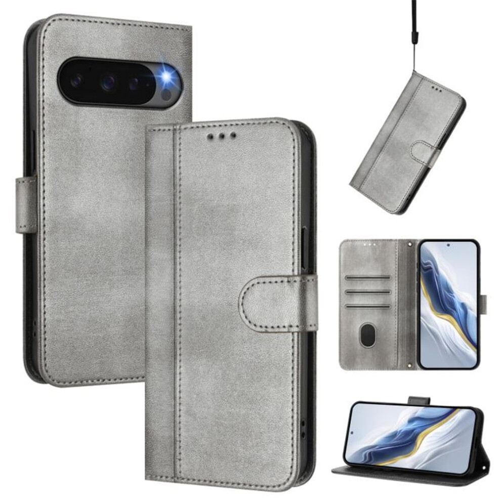 Google Pixel 10 Pro 6.3" Wallet Case Â Flip Leather Tpu, Card Holder, Wrist Strap, Shockproof, Compatible With Google Pixel 10 Pro Grey 9485826638964
