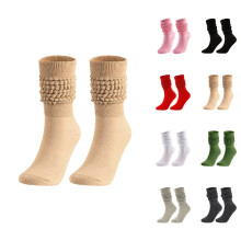 Unisex High Tube Bubble Knit Socks Soft Warm Yarn