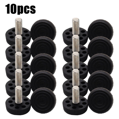 RAINB Adjustable Height Foot, Plastic Base, 10 Pack Screw In