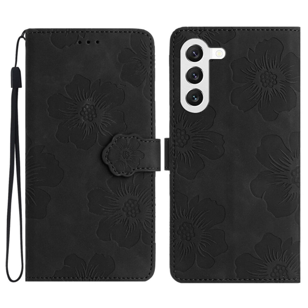 Leather Flip Wallet Case For Compatible With Samsung Galaxy S23+ 5G Â Flower Embossed, 3-Card Holder, Magnetic Closure, Detachable Wrist Strap, 9152228534285