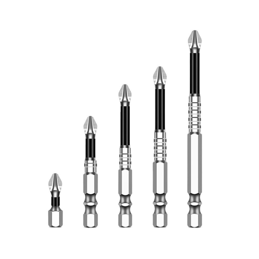 6Pcs Antislip Screwdriver Bits Set High Strength Alloy Steel For Multiple Screw Specifications And Hand Repair Projects 9193271838739