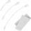 Prolunghe per moschettone in argento sterling, 3 pezzi, 1,2 2,2 3,2 1