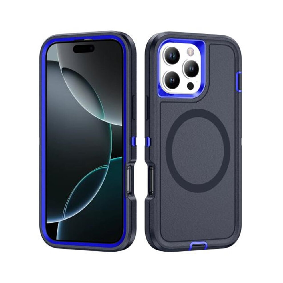 For Compatible With Iphone 16 Pro Life Waterproof Rugged Magsafe Magnetic Phone Case,,For Compatible With Iphone 16 Pro Blue 9152228535435