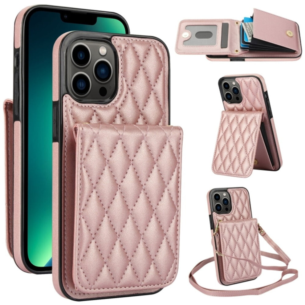 Rose Pu Leather Rfid Wallet Case For Iphone 13 Pro Gold 9165521155262