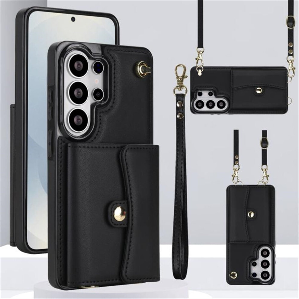 Compatible With Samsung Galaxy S26 Ultra 5G Rfid-Blocking Magnetic Flip Wallet Caseâ, Multi-Card Slots, Detachable Shoulder & Wrist Straps White 9152228535688