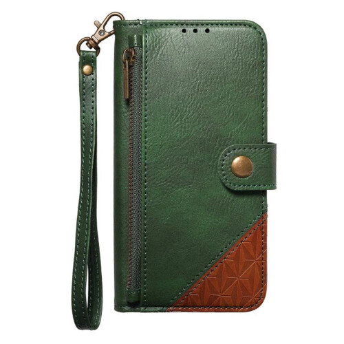 Συμβατό με iPhone13Wallet για γυναίκες και άνδρες – Μαγνητική θήκη από δέρμα Patchwork PU με 1