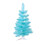 Blue Mini Tabletop Christmas Tree with Lights and Ornaments 1